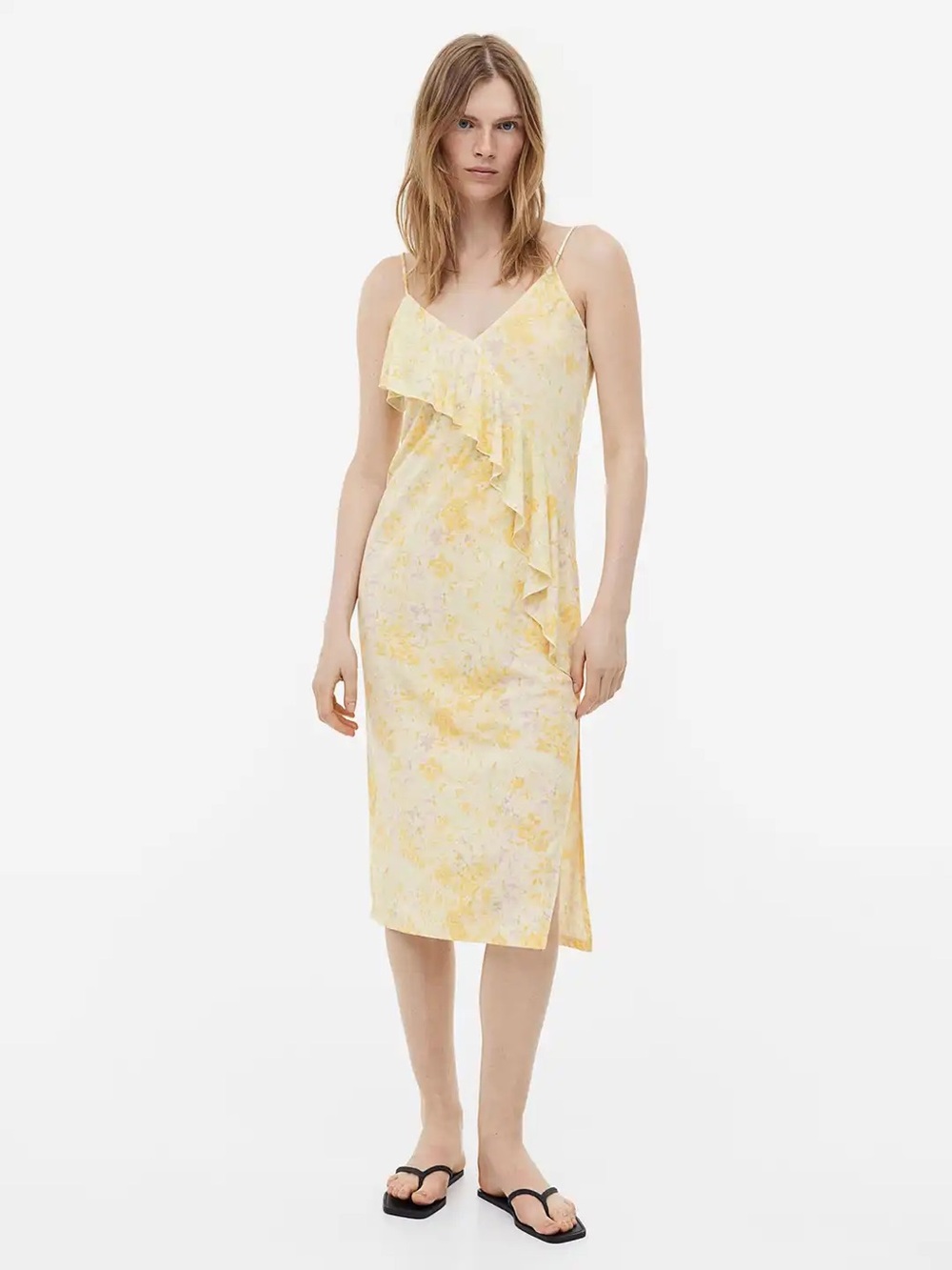 H&M Flounce Floral Slip Dress